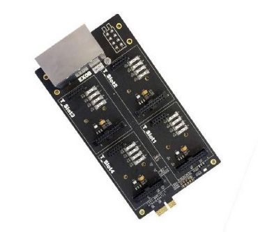 Yeastar EX08 Expansion Board with eight external RJ11 ports and four internal card slots